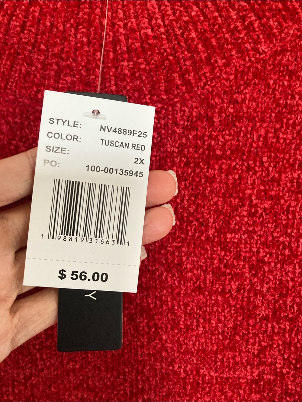 Napa valley Tuscan red sweater size 2X - Picture 6 of 17